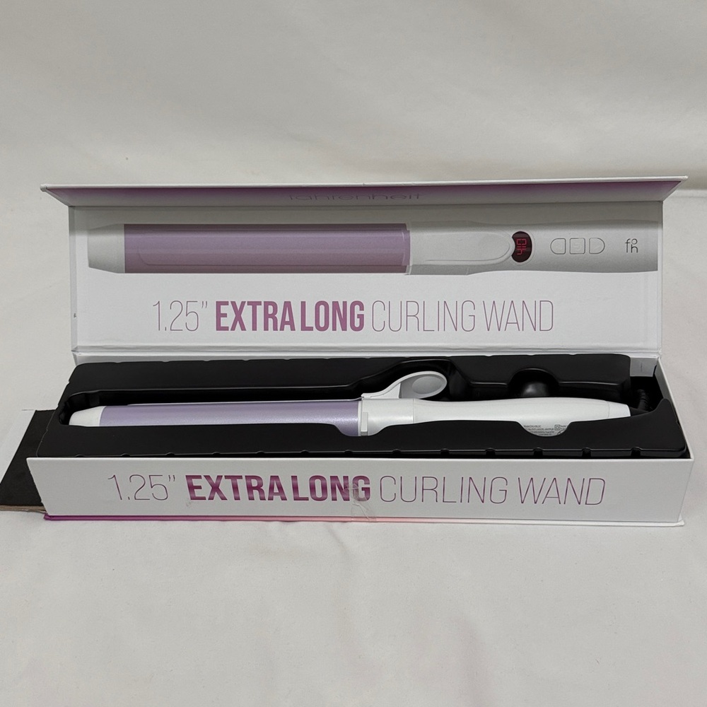 1.25" Extra Long Fahrenheit Curling Wand in Light Purple - Picture 2 of 8